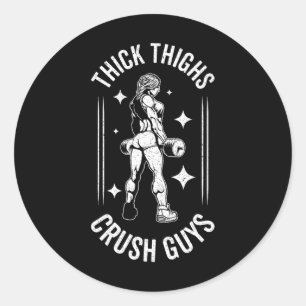 Adesivo Redondo Coxas grossas Caras De Esmagamento Malhação De Wor