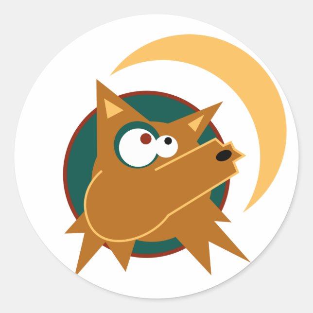 Adesivo Redondo Coyote Howl (Frente)