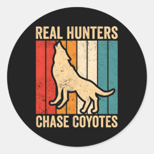 Adesivo Redondo Coyote Hunting Coyote Hunter Yote Real Hunters Cha
