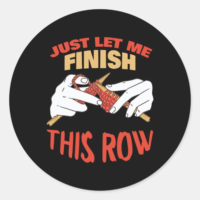 Adesivo Redondo Cozedura De Dressmaker Engraçada (Frente)