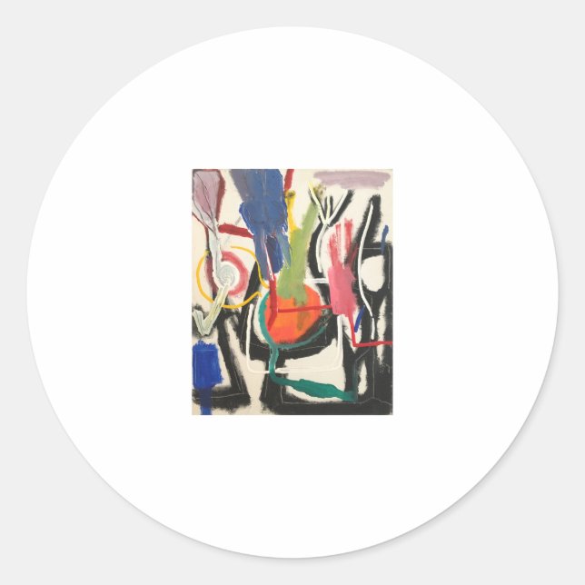 Adesivo Redondo Cozinha Abstrato de pintura Hankamer Artjunkhaus A (Frente)