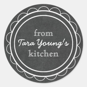 Adesivo Redondo Cozinha de colocação em latas do cozimento do