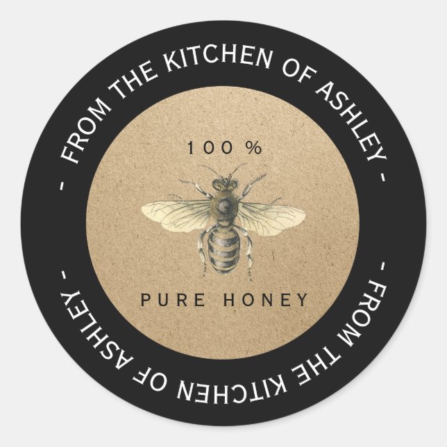 Adesivo Redondo Cozinha de Mel, Cozinha de Mel, com Circulação Per (Frente)