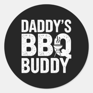 Adesivo Redondo Cozinha Gráfica de Texto Engraçada pelo Churrasco
