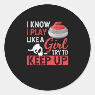 Adesivo Redondo Cozinhando o coalho dos esportes de inverno Eu sei