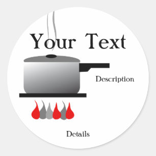 Adesivo Redondo Cozinhar de Chef