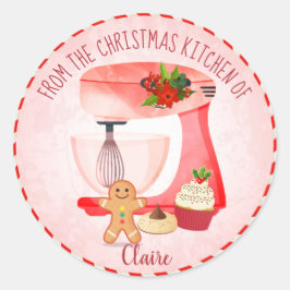 Adesivo Redondo Cozinhar de Natal