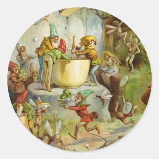 Adesivo Redondo Cozinhar Na Cozinha Gnome