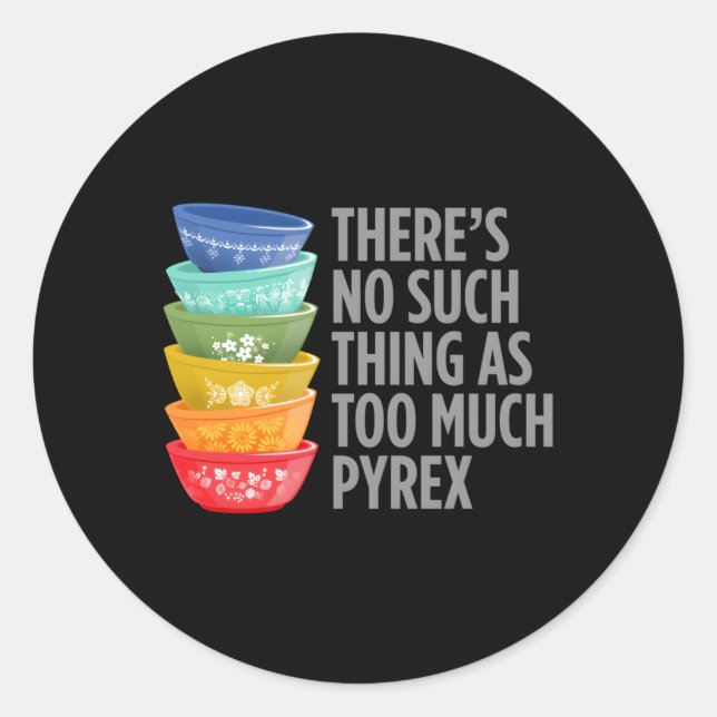 Adesivo Redondo Cozinhas De Coletor Pyrex Misturando Bolinhos (Frente)