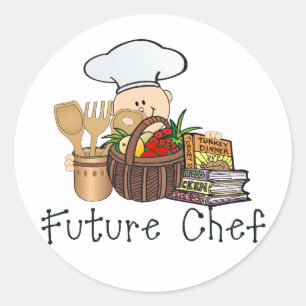 Adesivo Redondo Cozinheiro chefe futuro