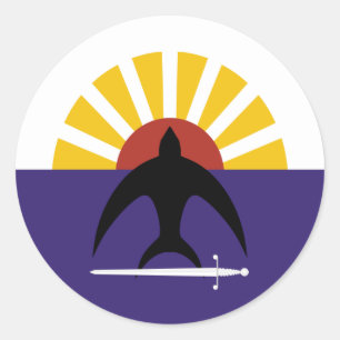 Adesivo Redondo Cozumel, bandeira de Quintana Roo, México, Méxic
