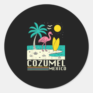 Adesivo Redondo Cozumel México Lembrança Férias Viagem Homens Mulh