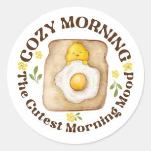Adesivo Redondo Cozy Morning