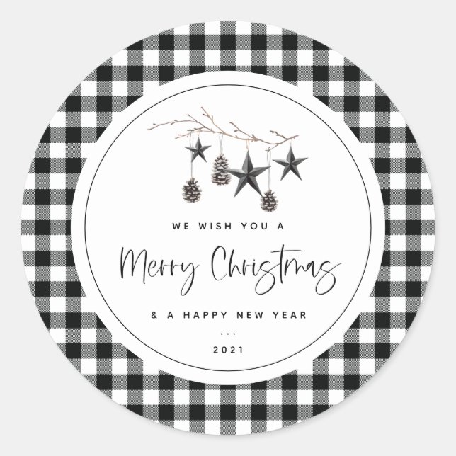 Adesivo Redondo Cozy Nature Christmas (Frente)