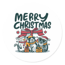 Cozy Trio Critters Natal Cheer & Gifts