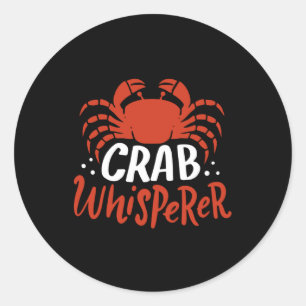 Adesivo Redondo Crab Whisperer Vintage Crabbing