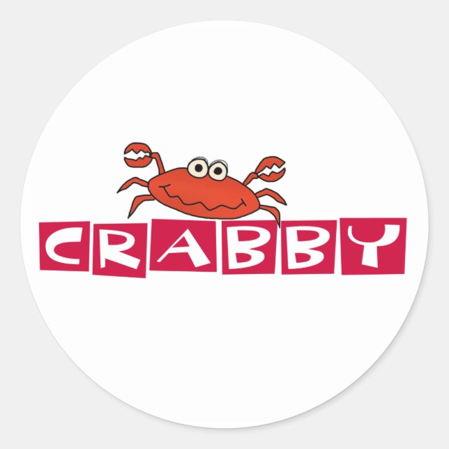 Adesivo Redondo Crabby Crab (Frente)