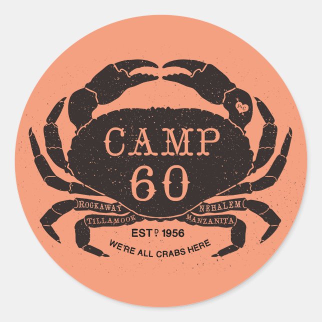 Adesivo Redondo Crabby Stickers (Frente)