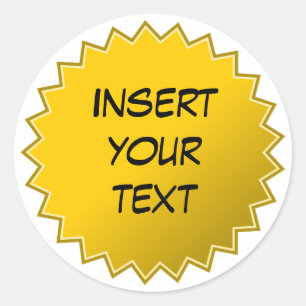 Adesivo Redondo Crachá amarelo