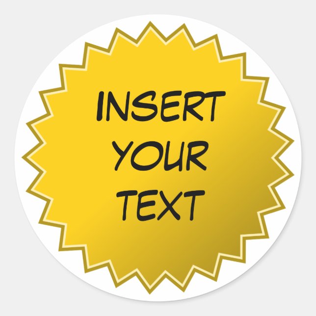 Adesivo Redondo Crachá amarelo (Frente)