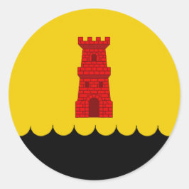 Adesivo Redondo Crachá Clássico de Manutenção da População em Água