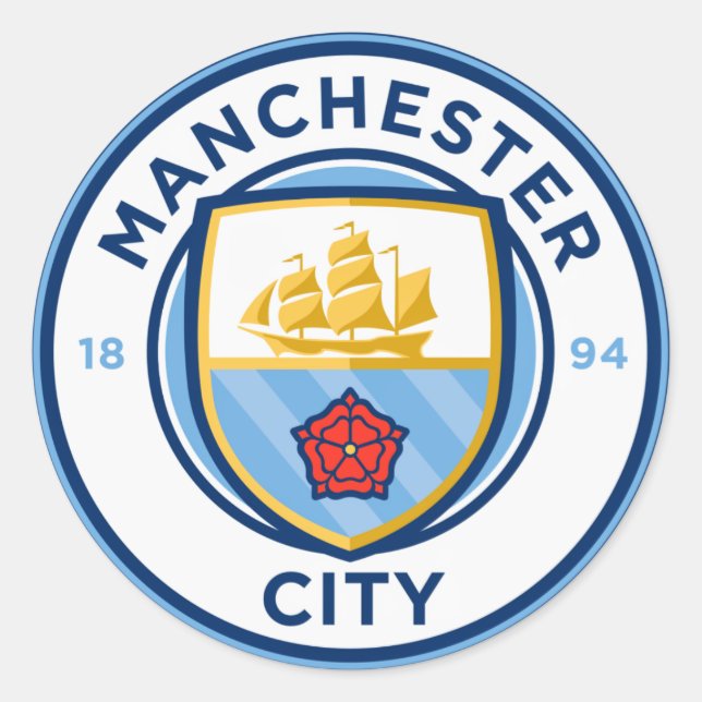 Adesivo Redondo Crachá da equipa de futebol (Frente)