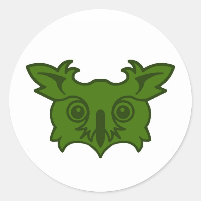 Adesivo Redondo Crachá da Populace de Owlsherst (Frente)