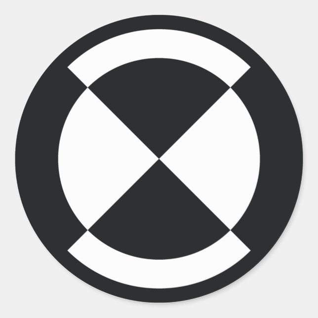 Adesivo Redondo crachá de calibração - reviravolta de curiosidade (Frente)