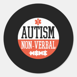 Adesivo Redondo Crachá de Consciência do Autismo Não-verbal Autism