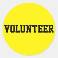 Crachá de Evento de ID Preto e Amarelo do Voluntár