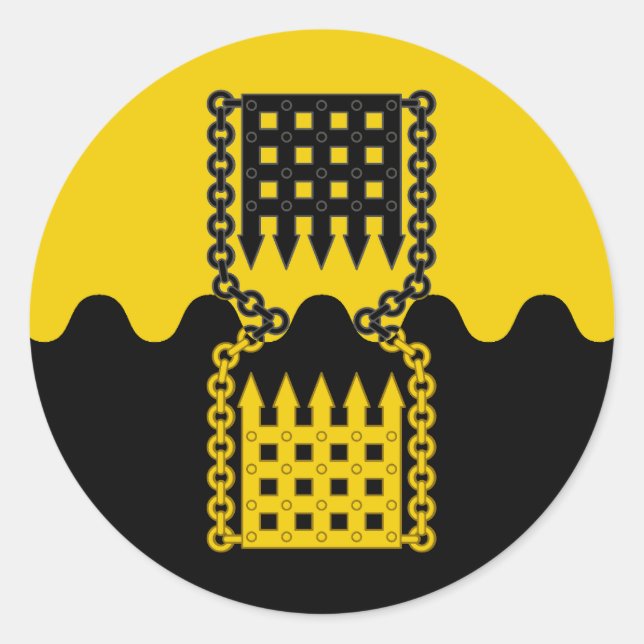 Adesivo Redondo Crachá de Schattentor Populace (Frente)