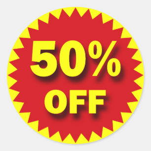 ADESIVO REDONDO CRACHÁ DE VENDA A RETALHO - 50% DESLIGADO