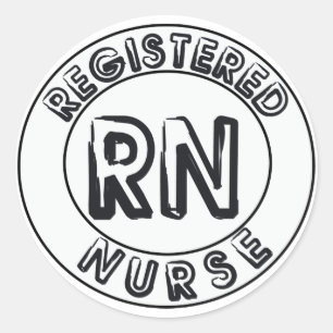 ADESIVO REDONDO CRACHÁ DO LOGOTIPO DA ENFERMEIRA DIPLOMADA DO RN