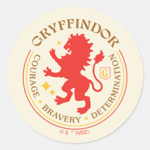 Adesivo Redondo CRACHÁ GRYFFINDOR™ Red Lion House