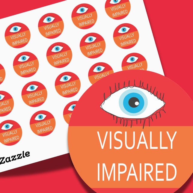 Adesivo Redondo Crachá para pinos com deficiência visual para visã (Criador carregado)