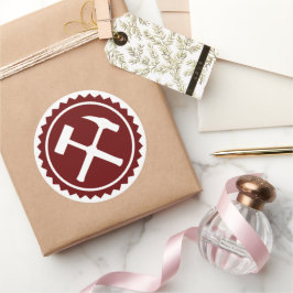 Adesivo Redondo Crachá Rock Hammer