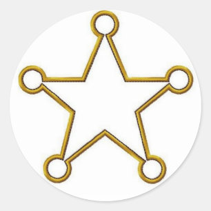 Adesivo Redondo Crachá Xerife Star Name