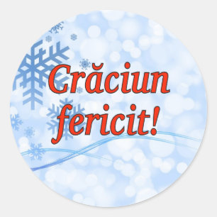 Adesivo Redondo Crăciun fericit! Feliz Natal no rf romeno