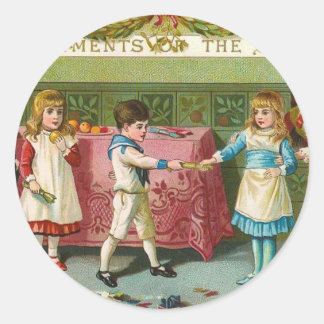 Adesivo Redondo Crackers de Natal