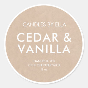 Adesivo Redondo Craft Russo Moderno Personalizado Rótulos de Velas