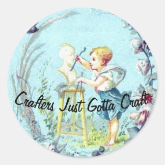 Adesivo Redondo Crafters Gotta Artesanato Sticker