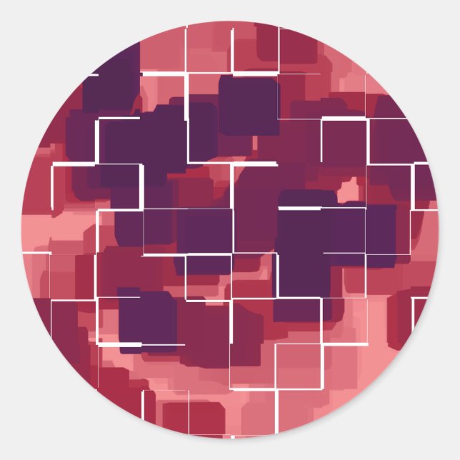 Adesivo Redondo "Cranberry" Arte Geométrica (Frente)