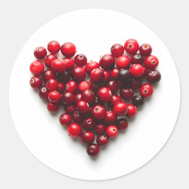 Adesivo Redondo Cranberry Heart (Frente)