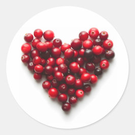 Adesivo Redondo Cranberry Heart