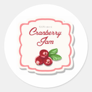 Adesivo Redondo Cranberry Jam Sticker