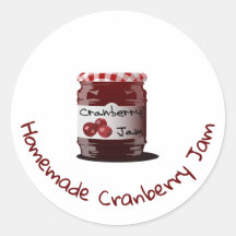 Cranberry Jam Stickers Homemade