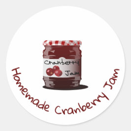 Adesivo Redondo Cranberry Jam Stickers Homemade