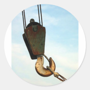 Adesivo Redondo Crane Hook