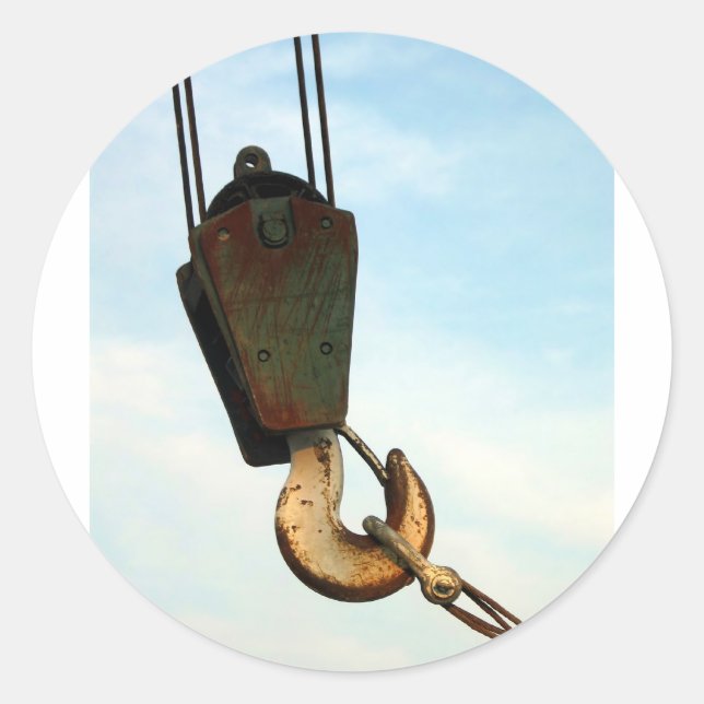 Adesivo Redondo Crane Hook (Frente)