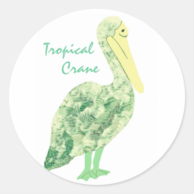 Adesivo Redondo Crane Tropical-Ecru (Frente)